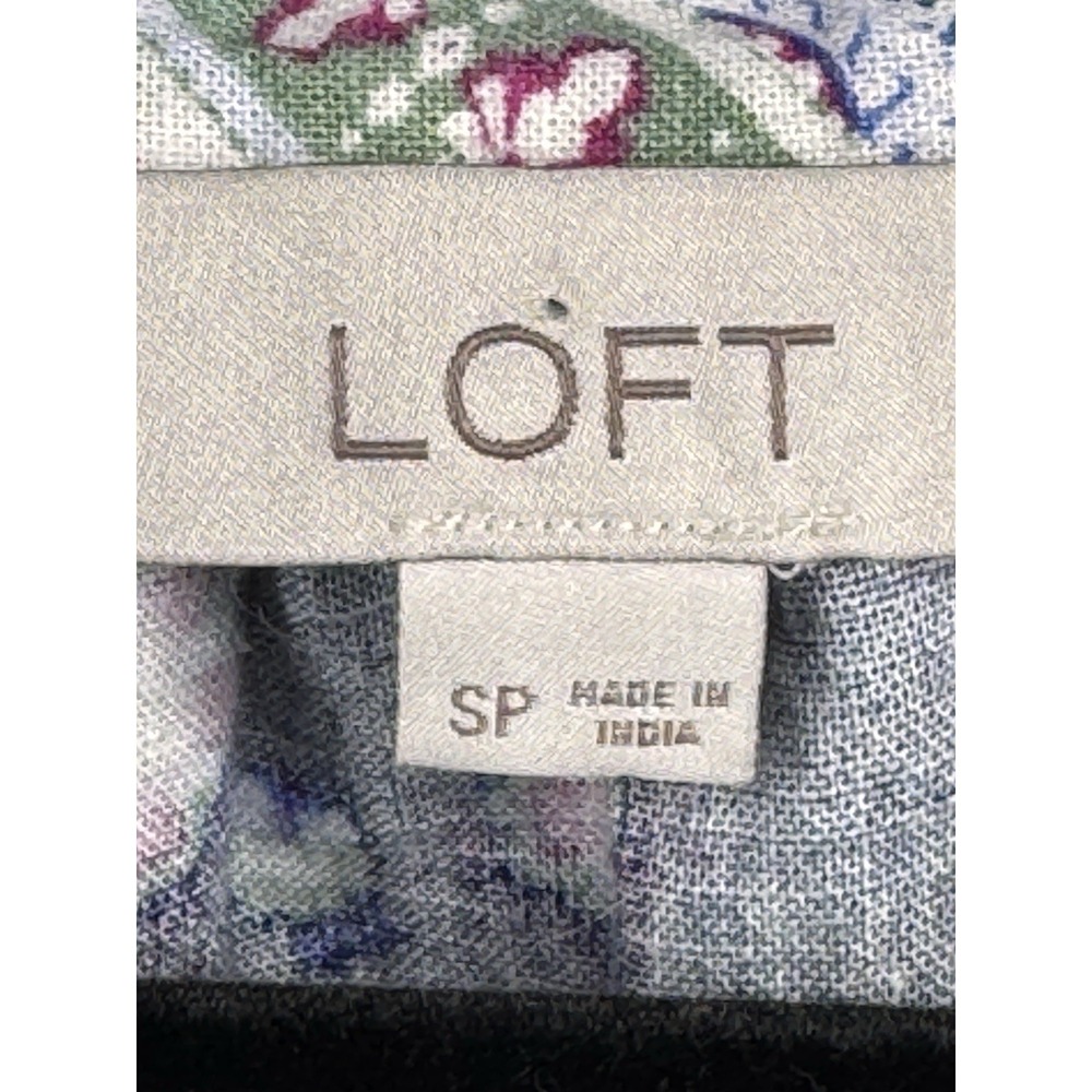 LOFT Petite Patchwork Paisley Blouse Women's SP Boho Cottagecore - Picture 8 of 8